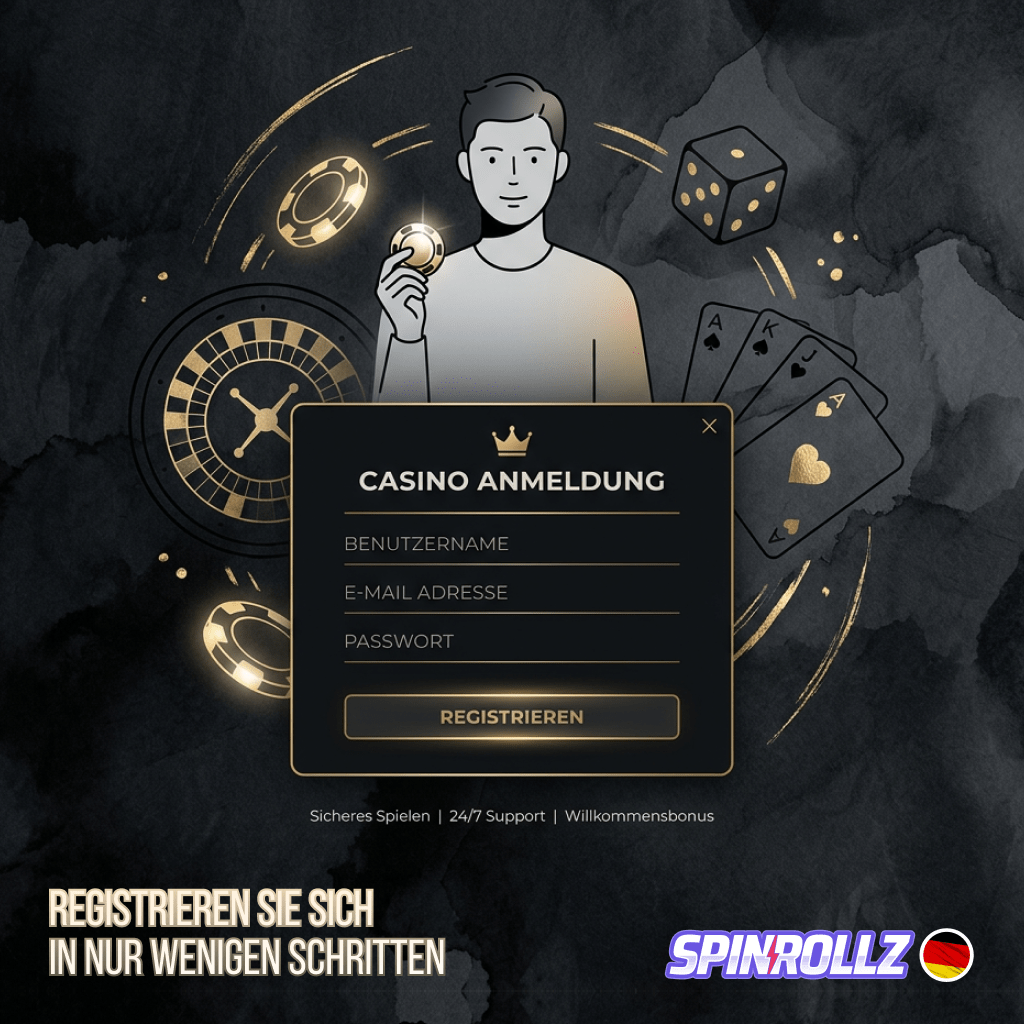SpinRollz Registrierung Deutschland: Casino Konto eröffnen und verifizieren